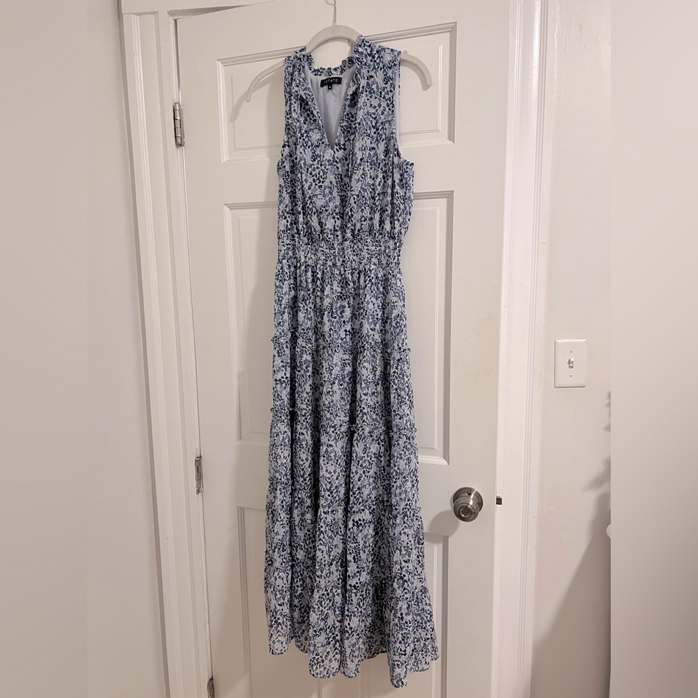 Blue Floral Maxi Dress